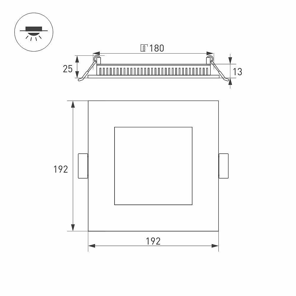 Встраиваемый светильник Arlight Dl Edge 020134