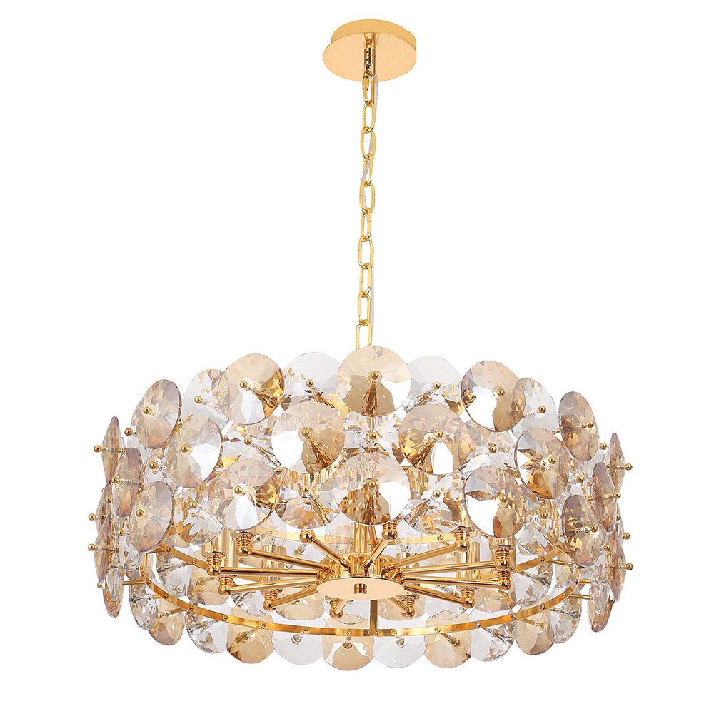 Подвесная люстра Crystal Lux Crystal CRYSTAL SP12 GOLD