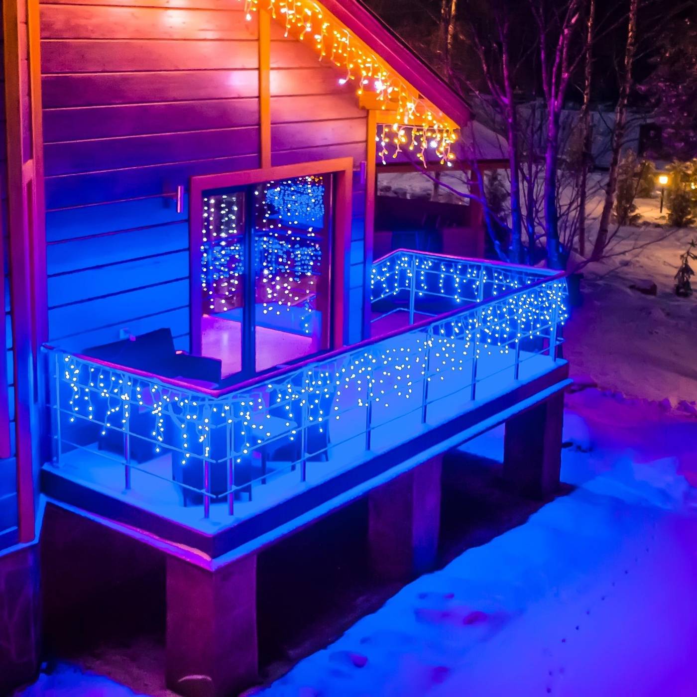 Бахрома светодиодная со статическим свечением, 6м Uniel ULD-B6007-200/STK BLUE IP44