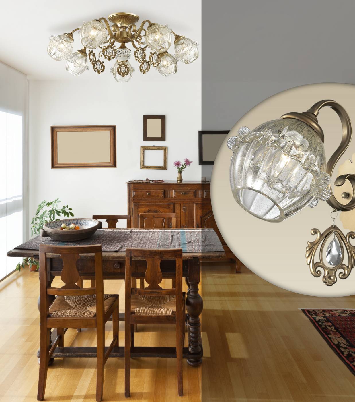 Потолочная люстра Odeon Light Folla 2887/7C
