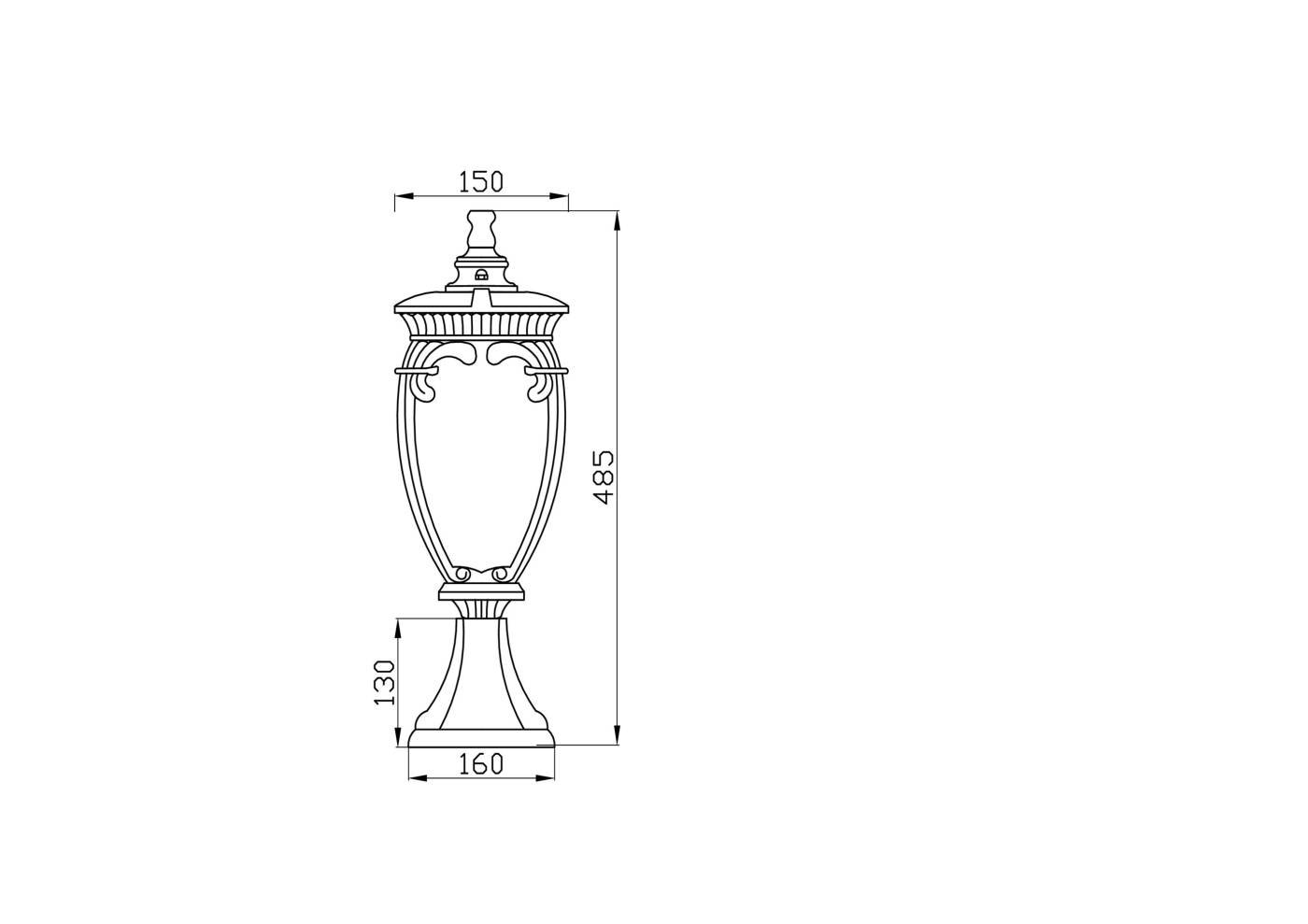O414FL-01GB Уличный наземный светильник Maytoni Fleur O414FL-01GB