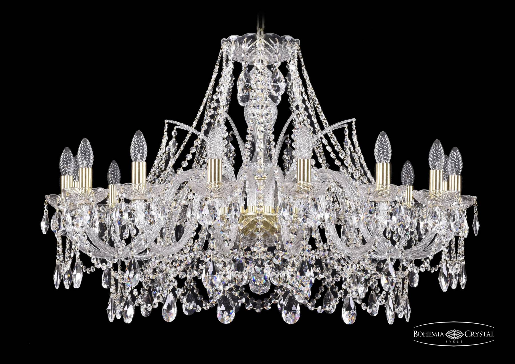 1411/16/360 G Подвесная хрустальная люстра 1411 Bohemia 1411/16/360 G