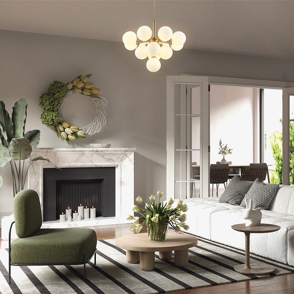 FR5233PL-13BS Потолочная люстра Freya Inversion FR5233PL-13BS