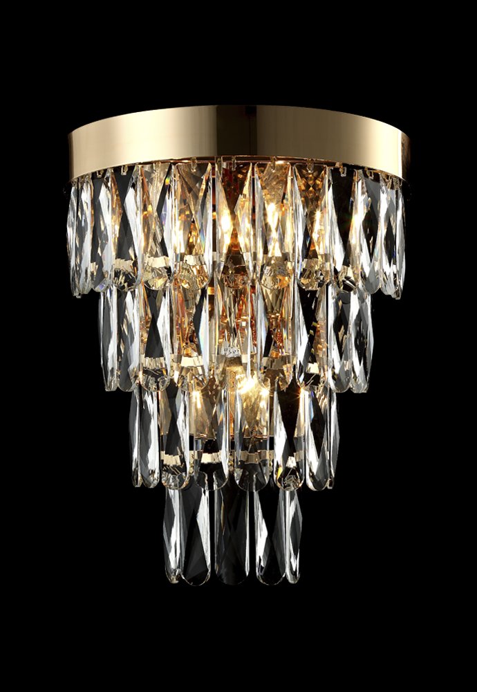 Настенное бра Crystal Lux Abigail ABIGAIL AP3 GOLD/TRANSPARENT