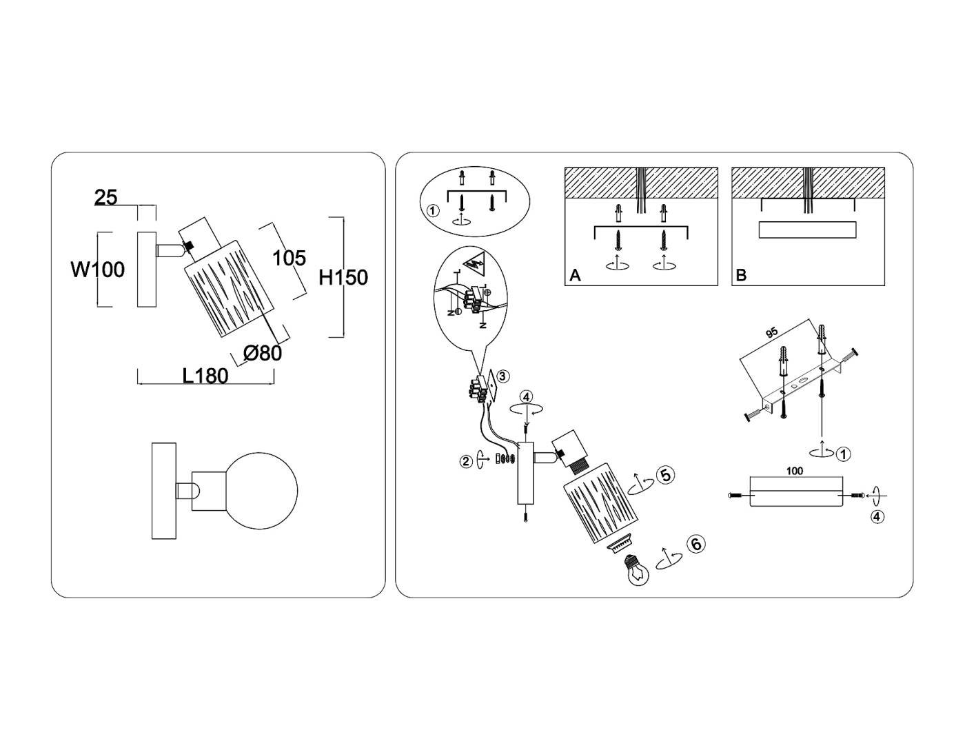 Светильник спот Ambrella Loft TR8663