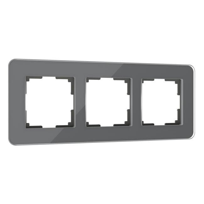 Рамка Werkel Elite графит W0032440/ Рамка на 3 поста Elite (графит, стекло)