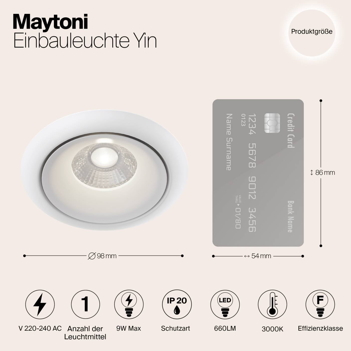 DL031-2-L8W Встраиваемый светильник Maytoni Zoom DL031-2-L8W