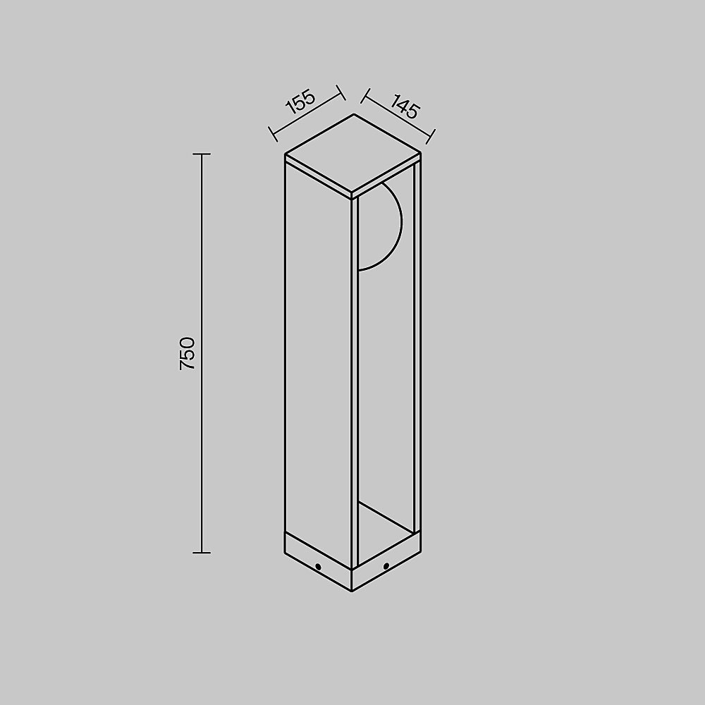O483FL-L10GF3K Уличный наземный светильник Maytoni Slate O483FL-L10GF3K
