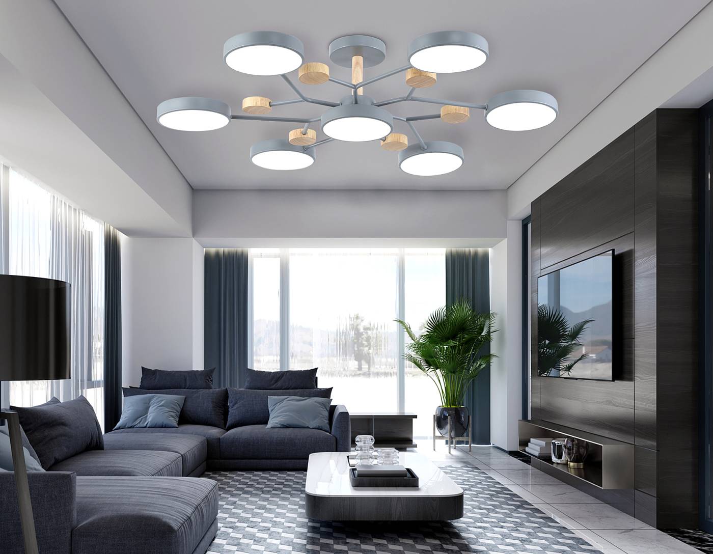 FL4865 Потолочная люстра Ambrella LineTech FL4865