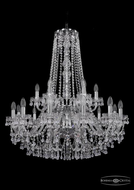 Подвесная хрустальная люстра 1410 Bohemia 1410/12+6/300/h-95/2d Ni V0300