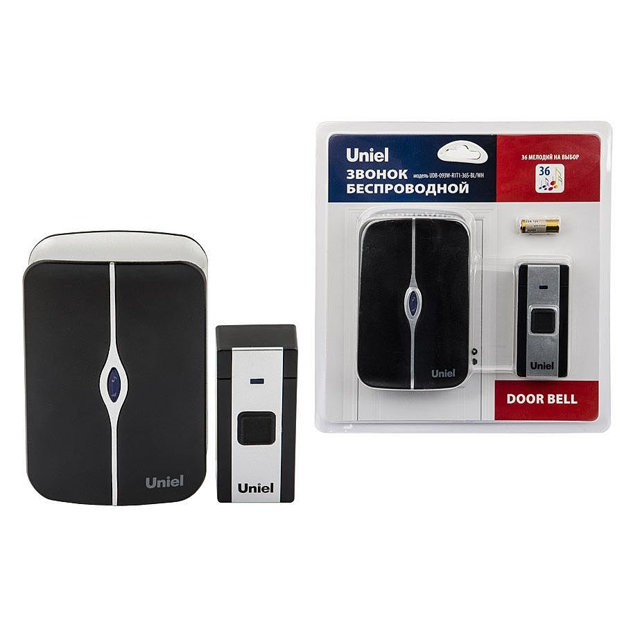 UDB-093W-R1T1-36S-BL/WH Дверной звонок Uniel UDB-093W-R1T1-36S-BL/WH