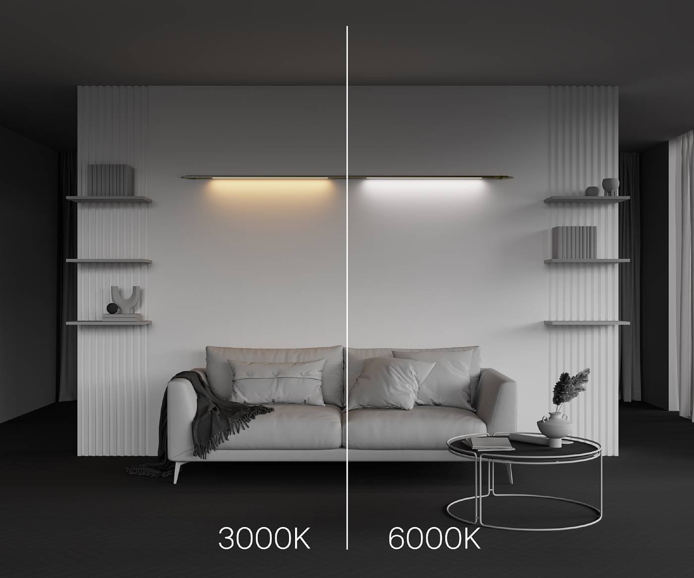 Светильник для штанговой системы освещения Axity Maytoni Basis C100CL-L1000-24W3-6K-BS