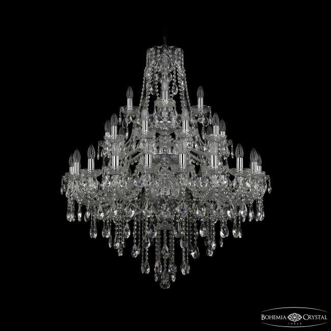 1415/20+10+5/300/3d Ni Подвесная хрустальная люстра 1415 Bohemia 1415/20+10+5/300/3d Ni