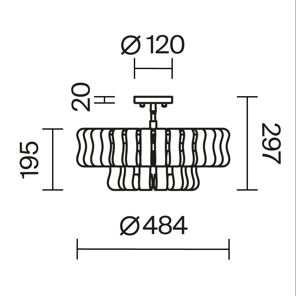 MOD538CL-05MG Потолочная люстра Boulder Maytoni MOD538CL-05MG