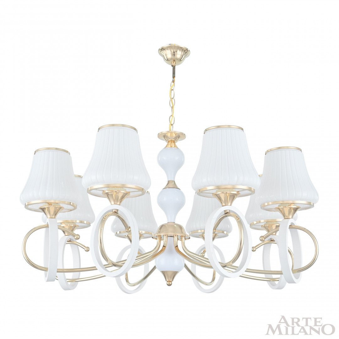302387/8 Wh/Gd Подвесная люстра Arte Milano Florentia-2387 302387/8 Wh/Gd