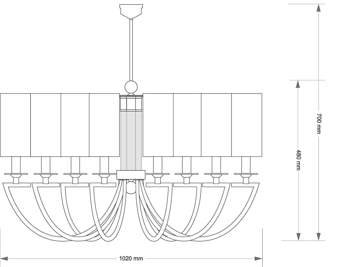 Потолочная люстра Kutek Lea LEA-ZW-8(BN/A)