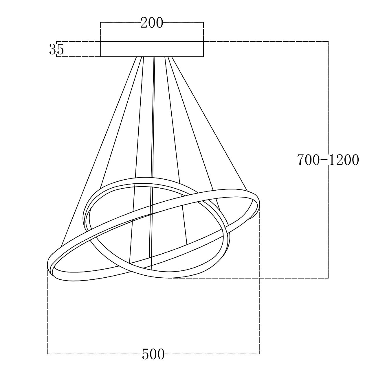 Подвесная люстра Escada Euler 10228/2LED