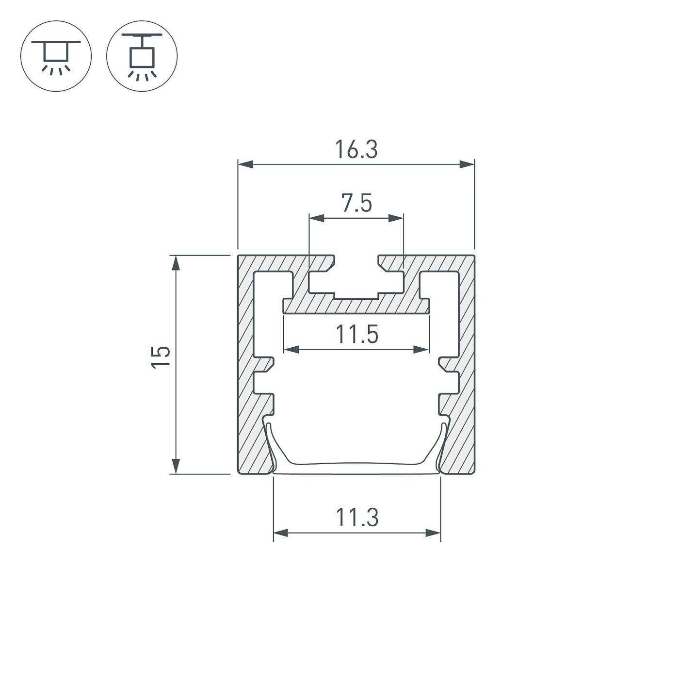 Профиль Arlight Pds 035020