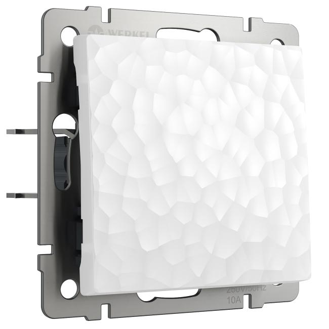 Выключатель Werkel W1212001/ Выключатель одноклавишный проходной (hammer белый)