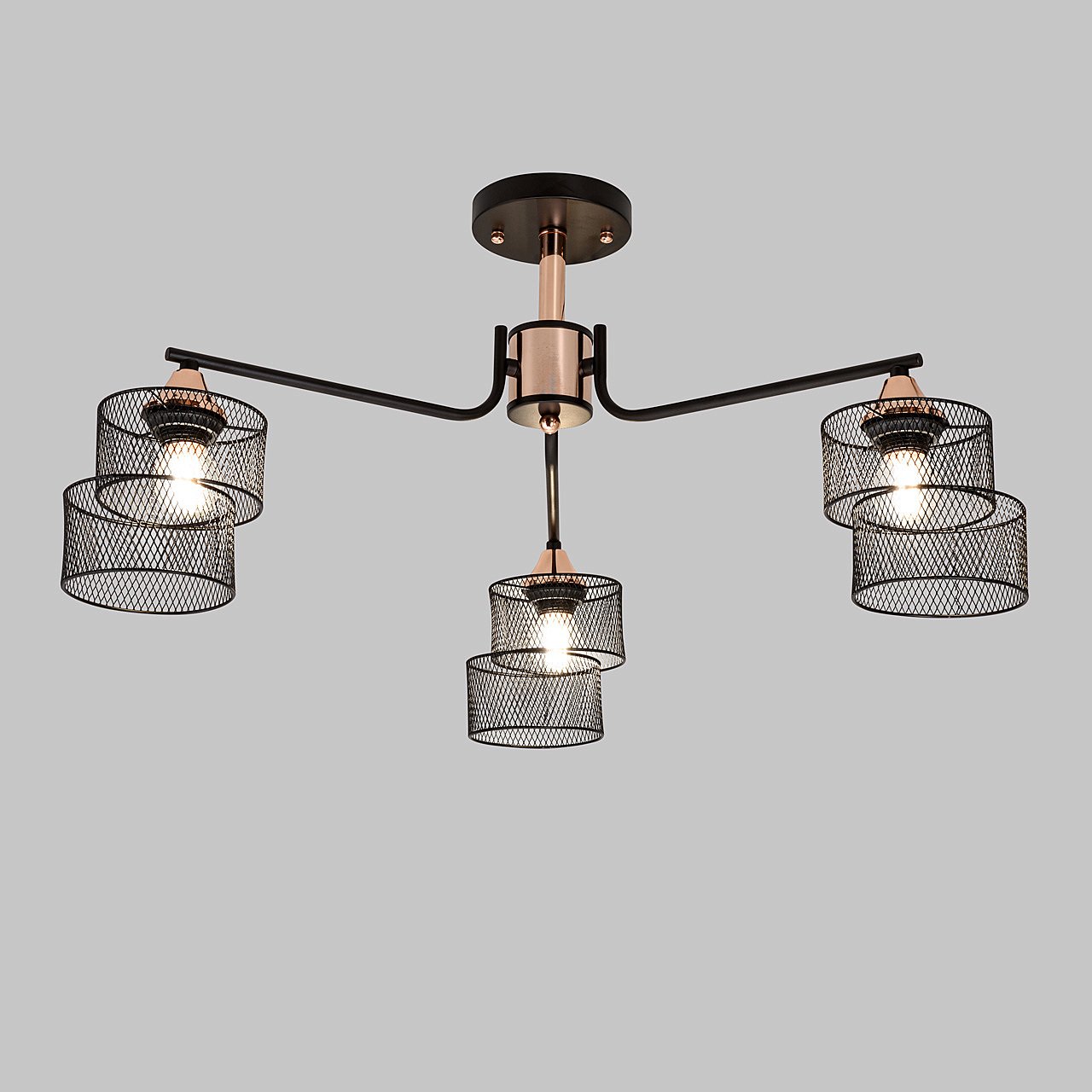 MD.4252-3-S-BK+FGD Потолочная люстра IMEX MD.4252-3-S-BK+FGD