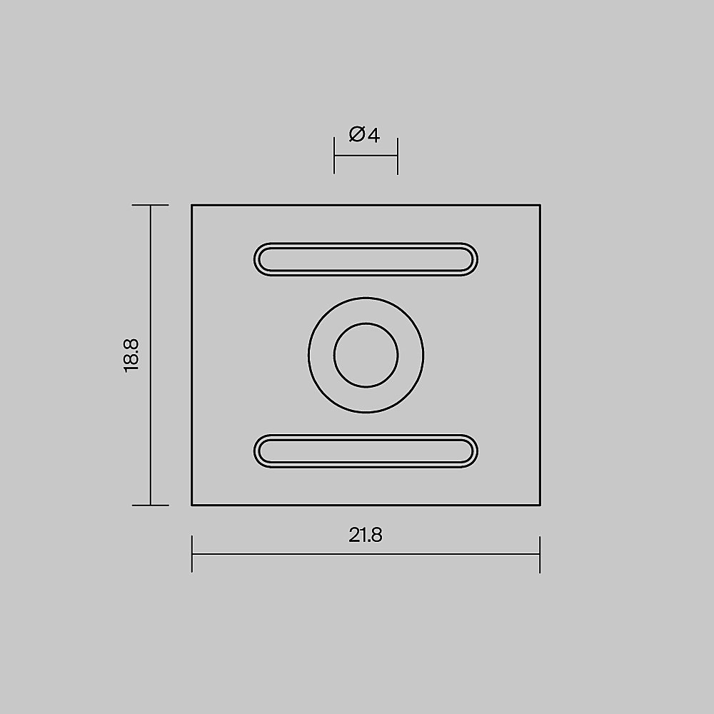 Комплект креплений (для профиля 27×20) 4 шт., Maytoni Встраиваемый с накладным фланцем профиль 642071