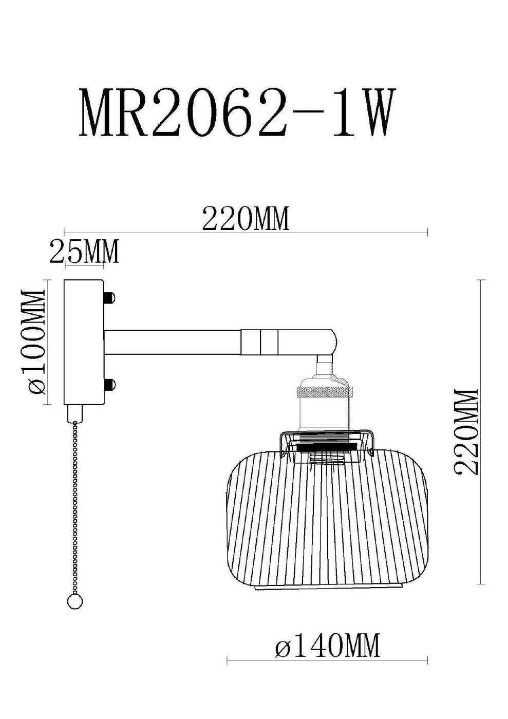 Настенное бра MyFar Natalie MR2062-1W