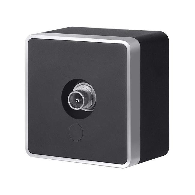 Розетка Werkel W5083034/ ТВ-розетка оконечная Gallant (черный с серебром)