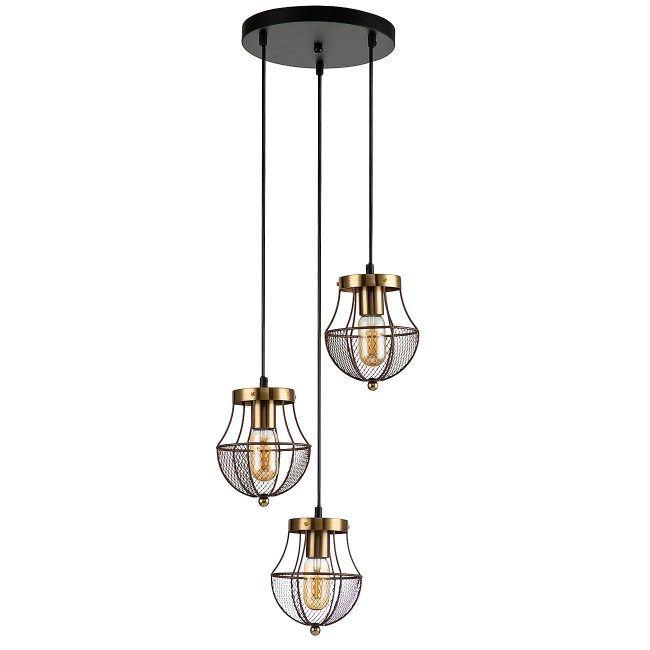 V000189 Светильник подвесной Indigo Pallo 10011/3P Gold V000189