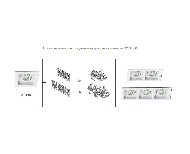 Встраиваемый светильник Italline DY DY-1681 white