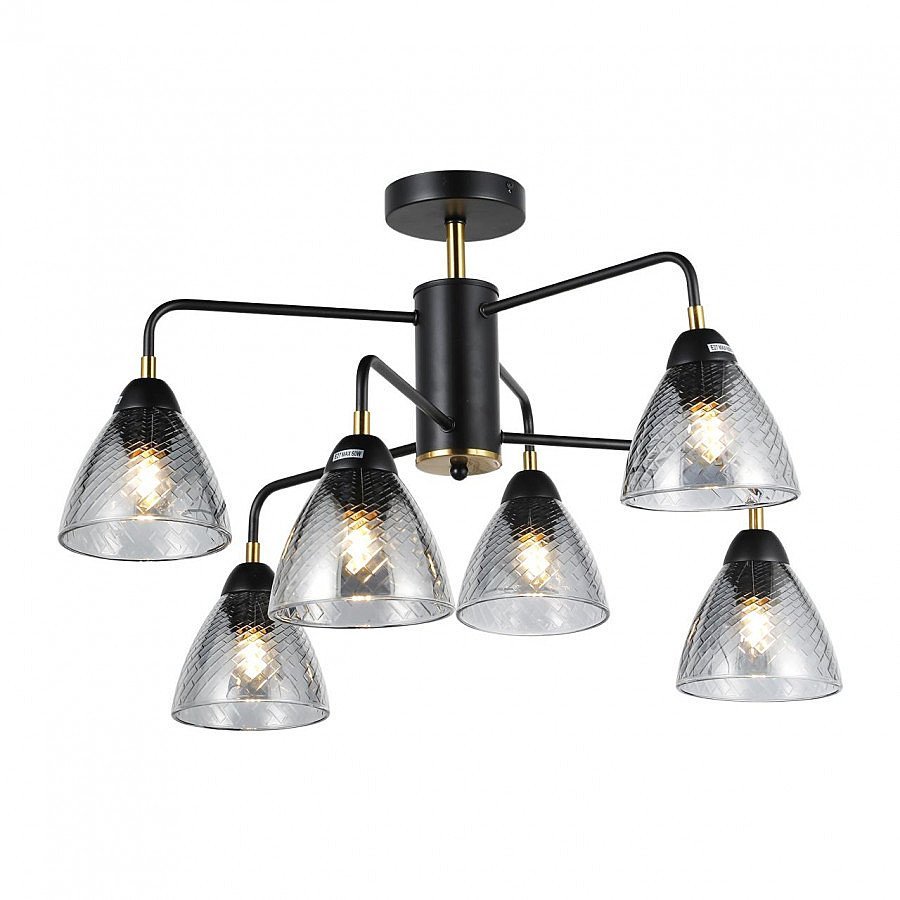 MD.74318-6-S-BK+BR Потолочная люстра IMEX MD.74318-6-S-BK+BR