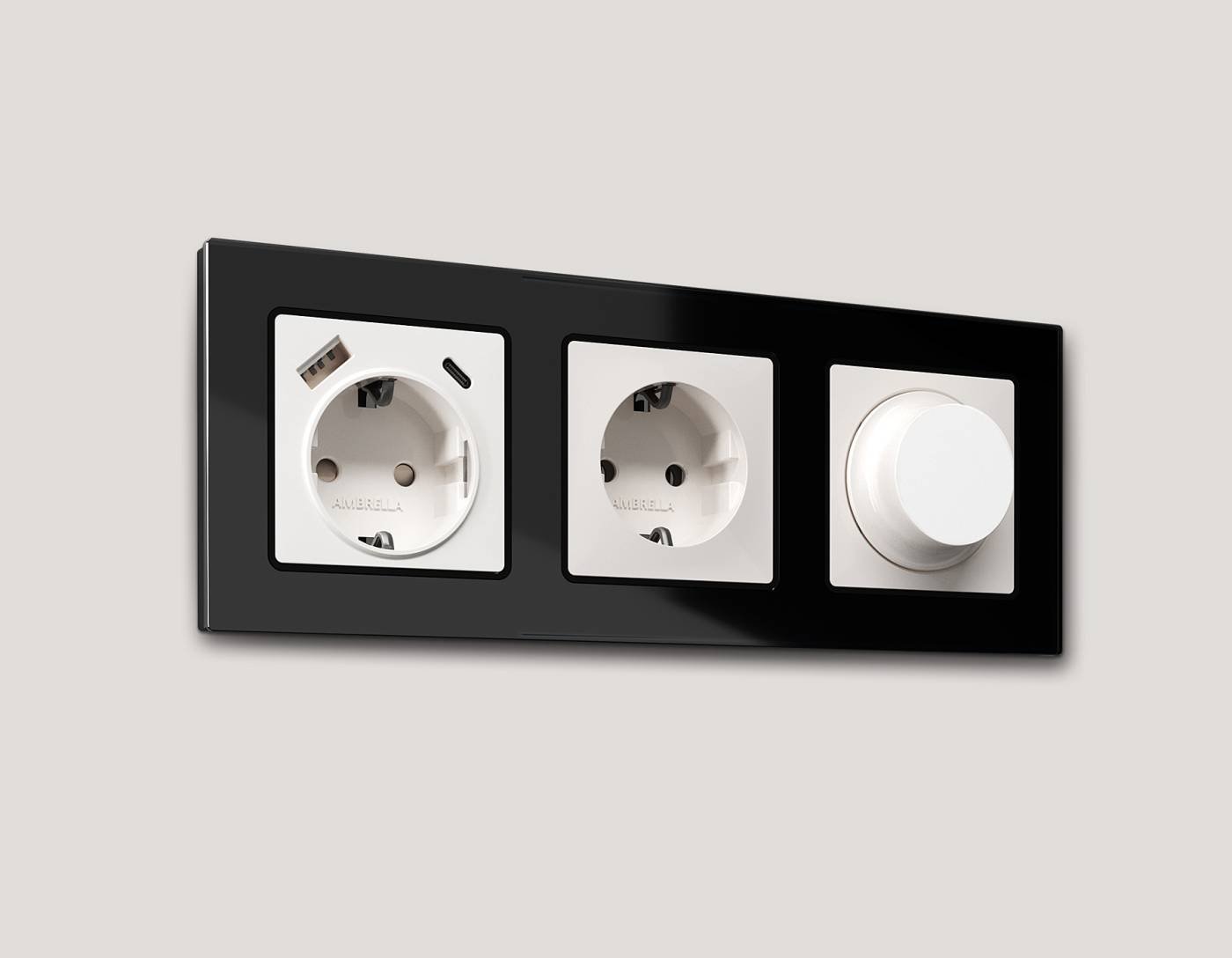 Рамка Ambrella Volt Platos Стекло натуральное AF380803