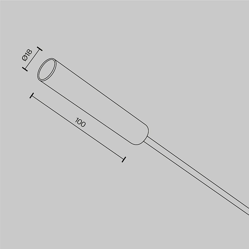 Заглушка с питанием для для штанговой системы Axity Maytoni Accessories for system Axity CA003EC-BS