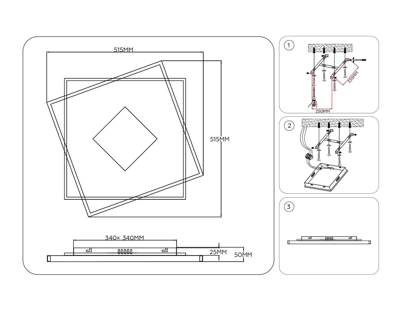 FL4790 Потолочная люстра Ambrella LineTech FL4790