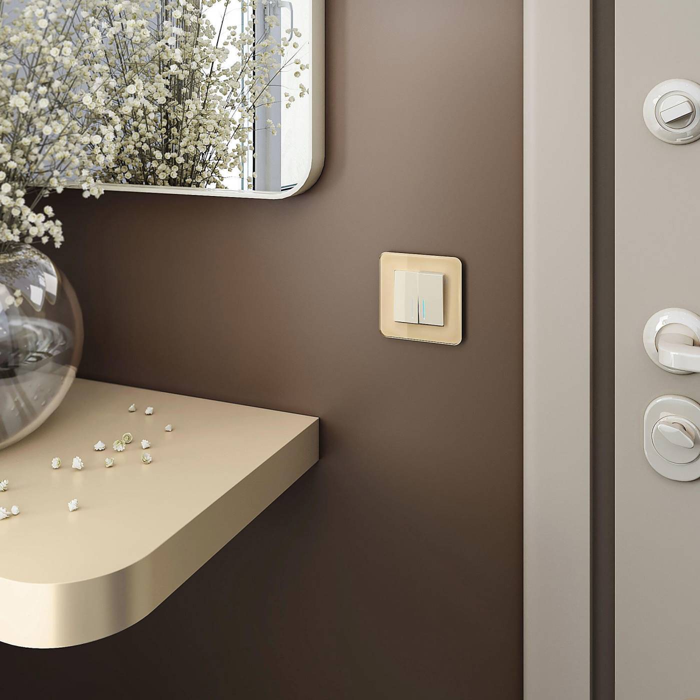 W0012443/ Рамка на 1 пост Elite (айвори, стекло) Рамка Werkel Elite айвори W0012443/ Рамка на 1 пост Elite (айвори, стекло)