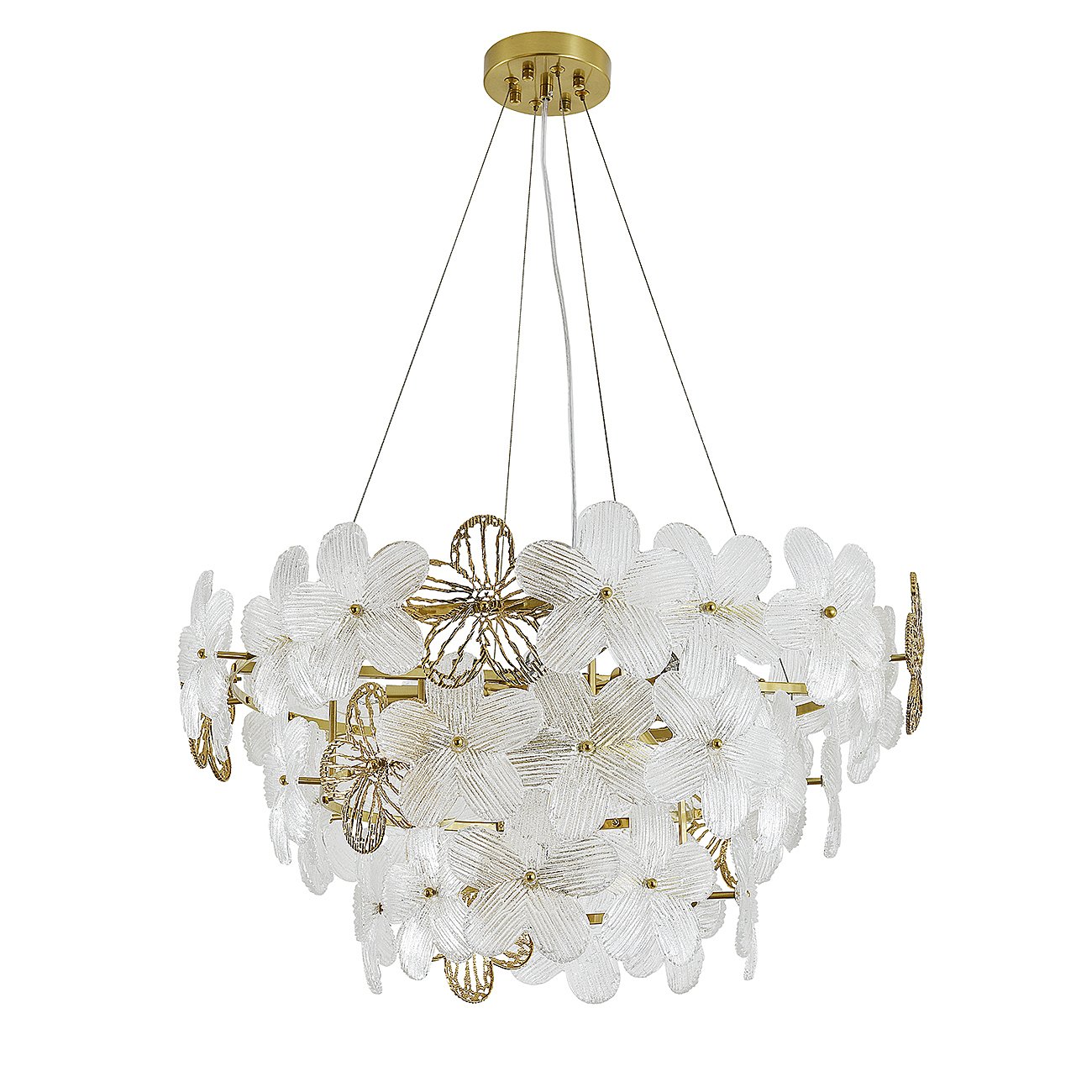 V000555 Подвесная люстра Indigo Fiori V000555 12049/8P Brass