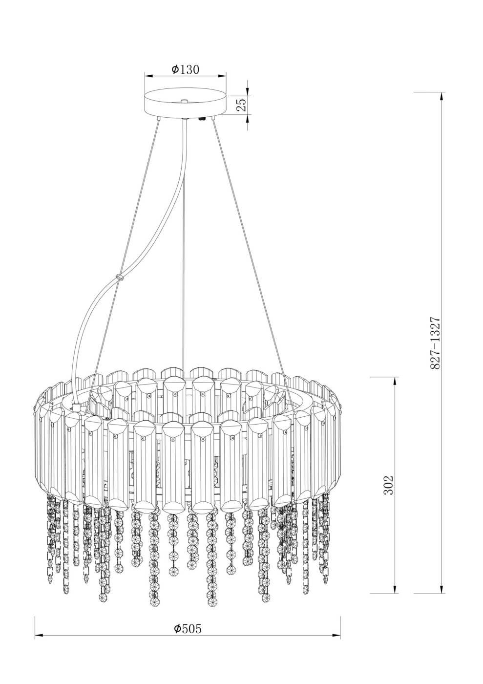 MOD097PL-06CH Подвесная люстра Maytoni Hail MOD097PL-06CH