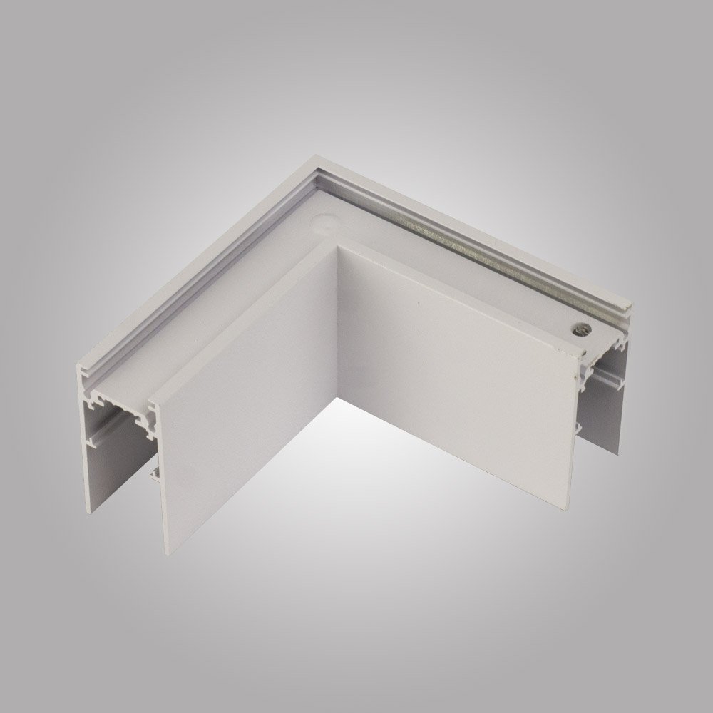 Коннектор для шинопровода AM Group MAGNET AM401 LL-20B 90° горизонтальный WH