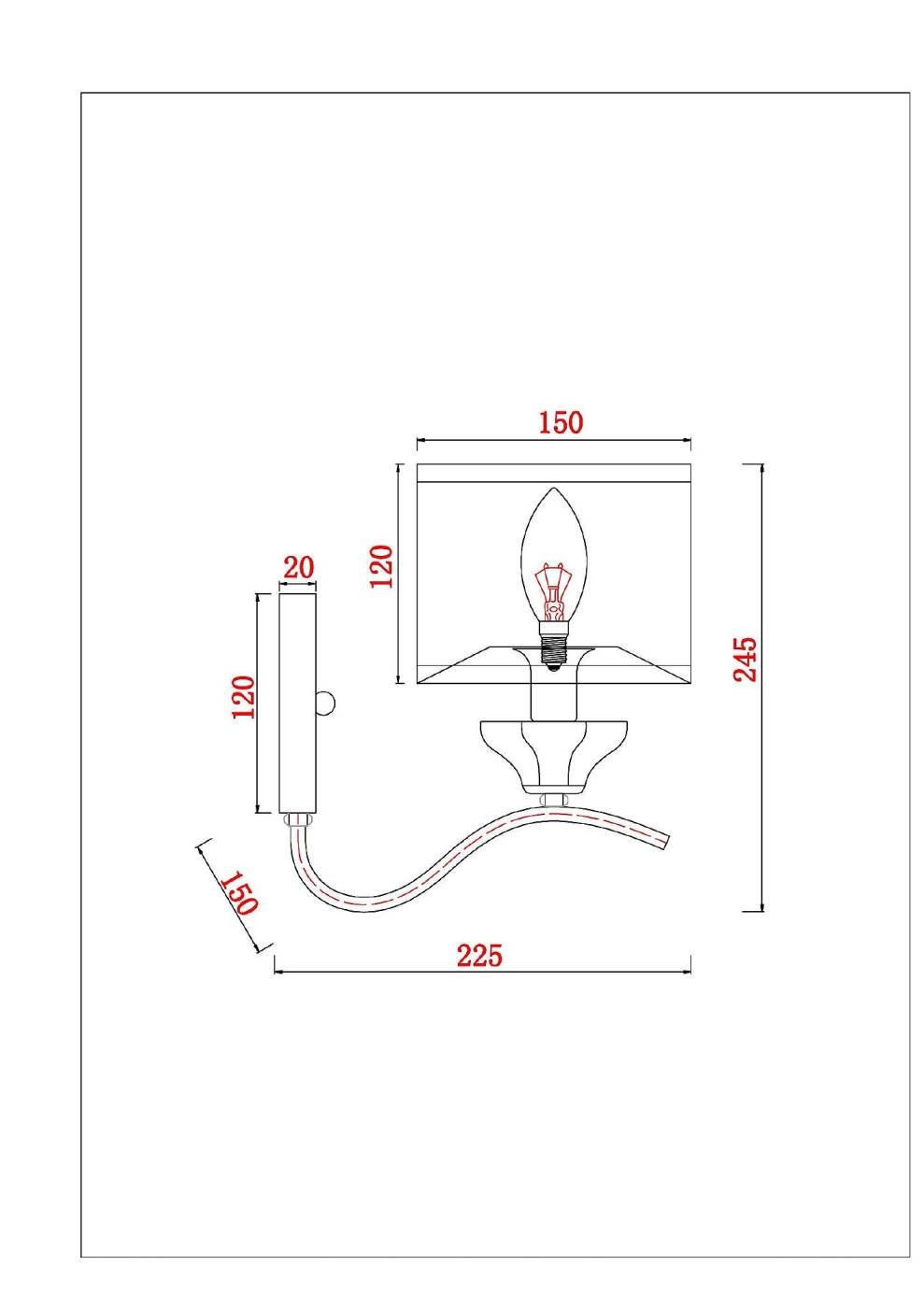 A4091AP-1CC Настенное бра Arte Lamp Alhena A4091AP-1CC