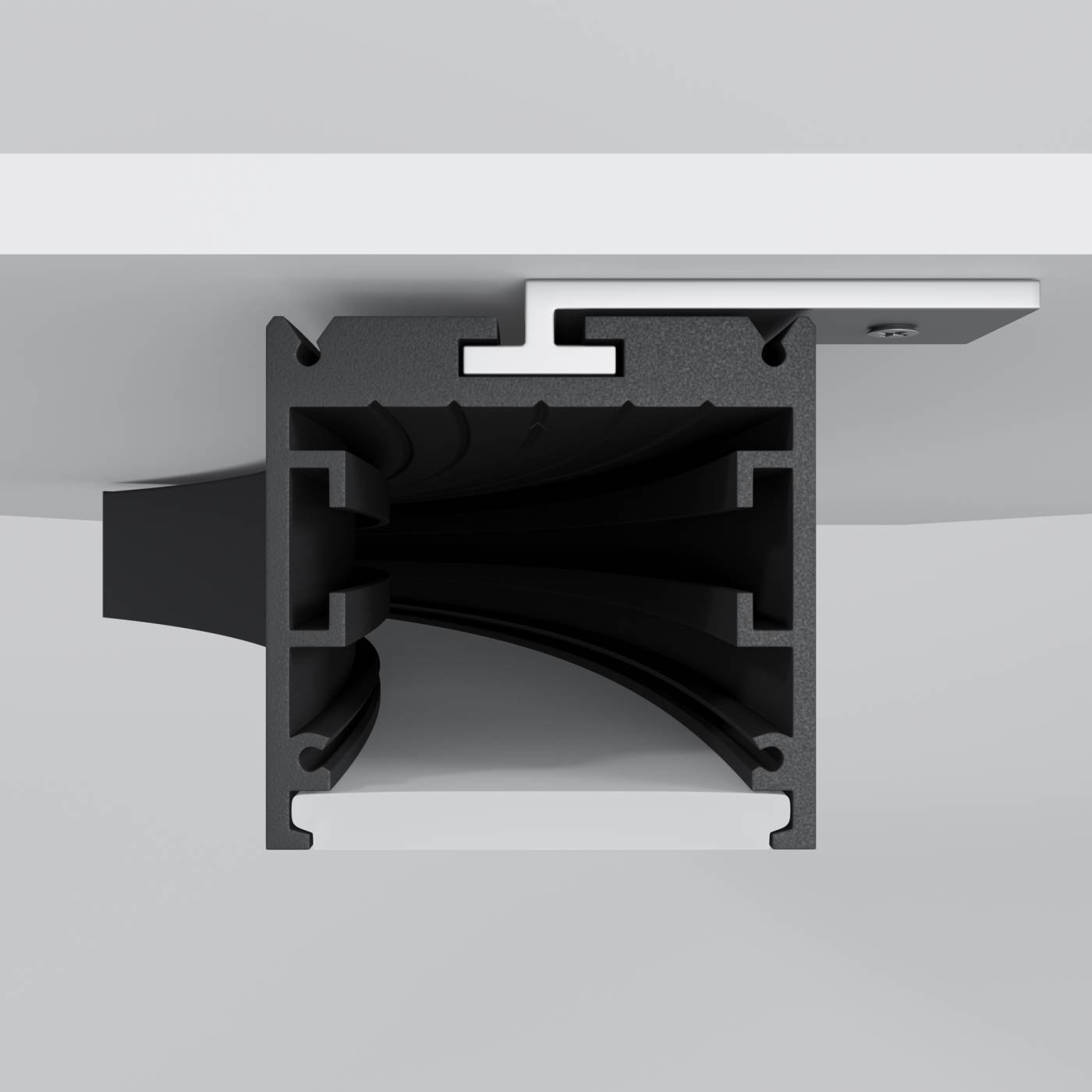 Радиусный профиль 35x35 Ø3000мм 1/8 круга Maytoni Радиусный профиль ALM-3535R-B-D-45°-3M