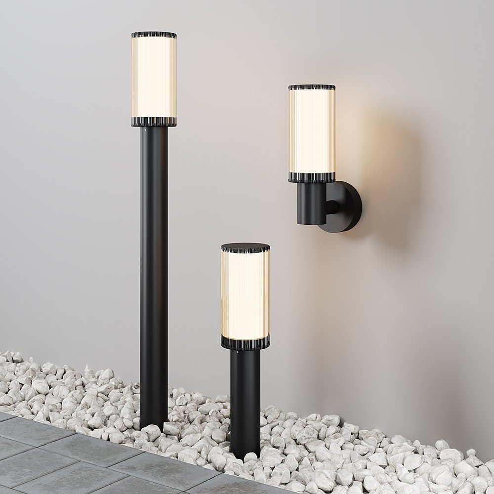 Уличный настенный светильник Maytoni Rib O502WL-01B