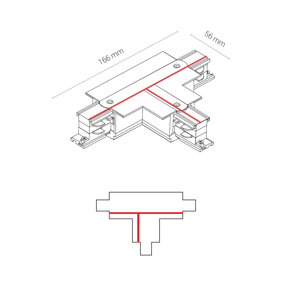 Коннектор T-образный правый Nowodvorski Ctls Power 8246