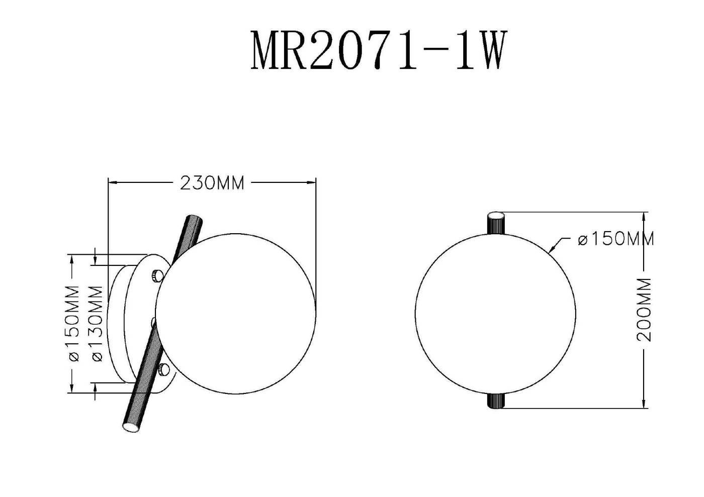 MR2071-1W Настенный светильник MyFar Francis MR2071-1W