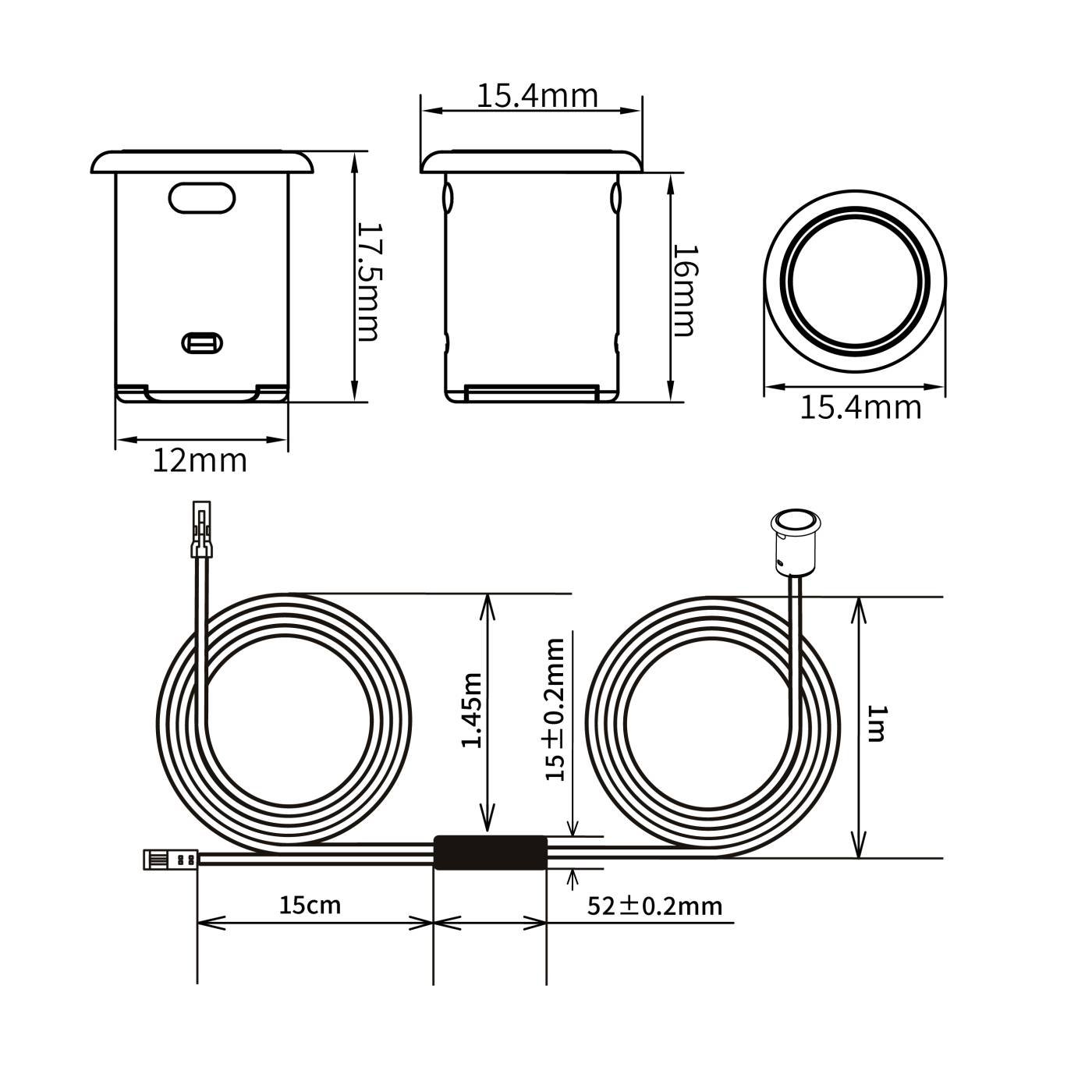 00-00051010 Датчик сенсорный открытие-закрытие двери SR-Door-WH