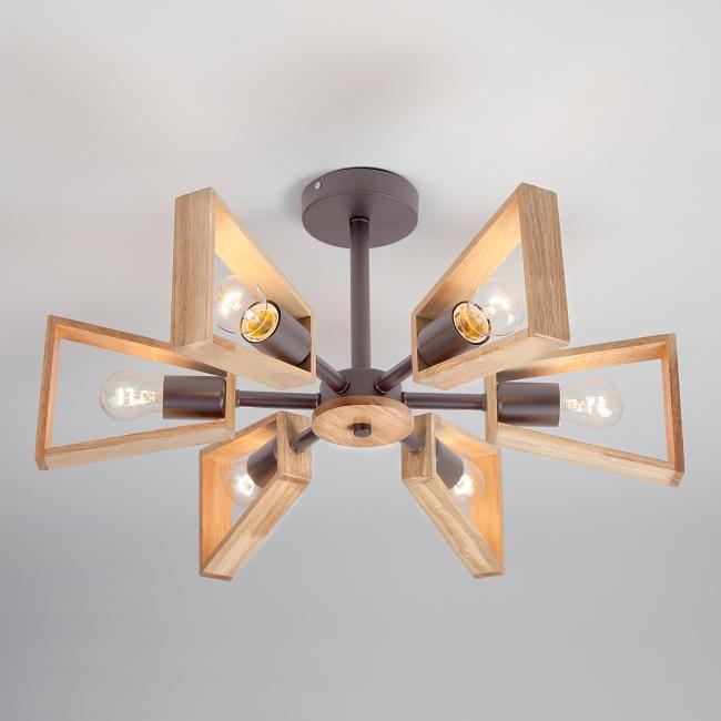 70056/6 кофе Потолочная люстра Eurosvet Klark 70056/6 кофе