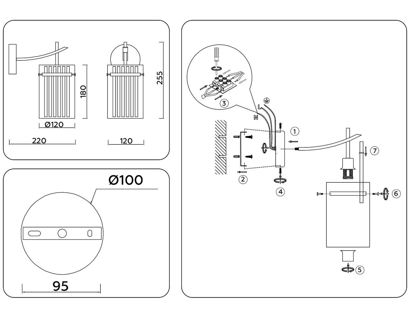 LH56035 Настенное бра Ambrella Heigh Light LH56035