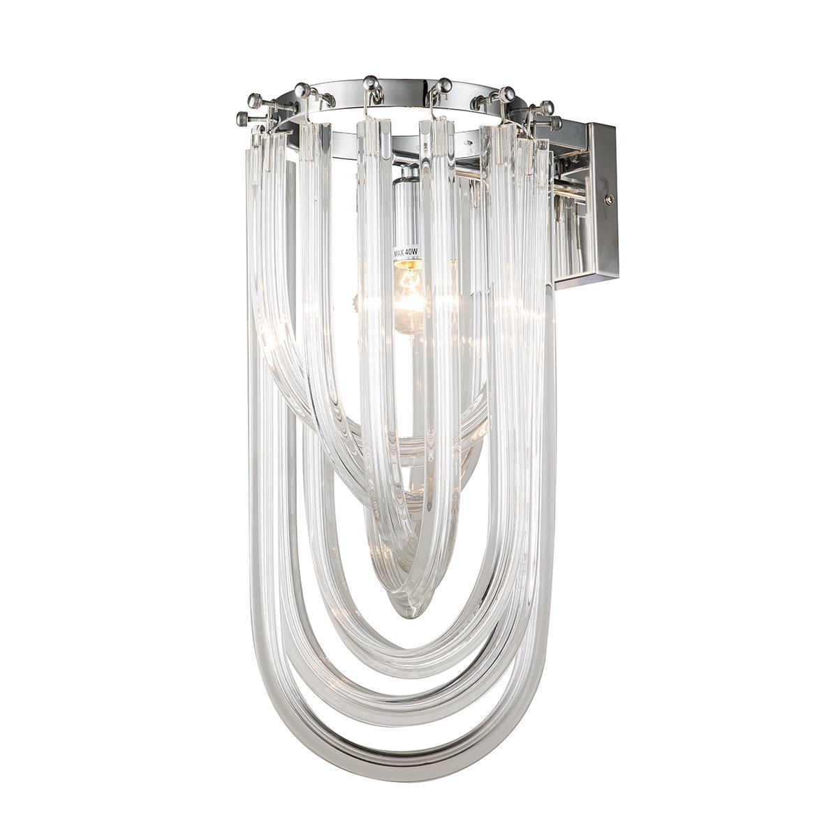 KR0116W-1B chrome Настенное бра Delight Collection Murano Glass KR0116W-1B chrome