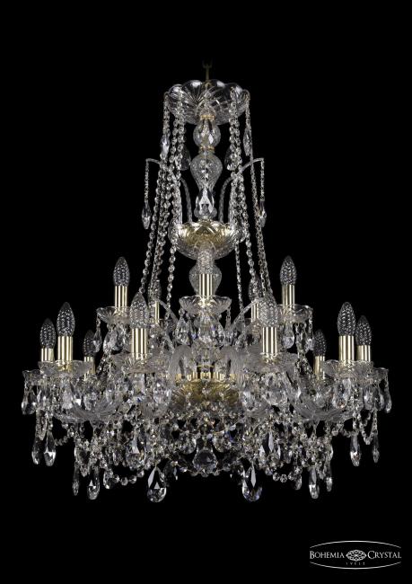 1411/10+5/240/XL-86 G Подвесная хрустальная люстра 1411 Bohemia 1411/10+5/240/XL-86 G