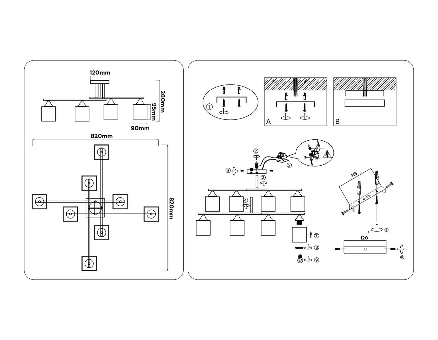 TR303043 Потолочная люстра Ambrella Loft TR303043
