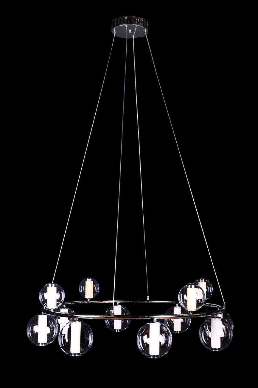 LE7703/12 Chrome Подвесная люстра LEON Aurore LE7703/12 Chrome