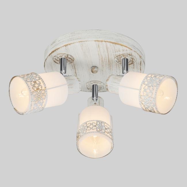 Светильник спот Eurosvet Silvia 20026/3 белый с золотом/хром